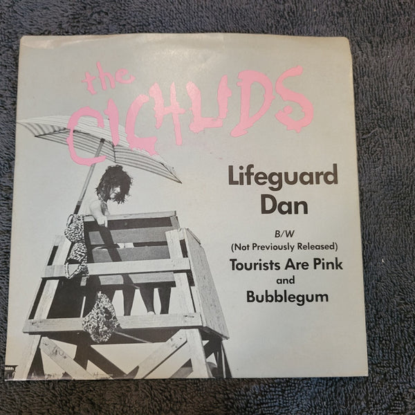 CICHLIDS LIFEGUARD DAN 7" PICTURE SLEEVE BOLD 203 TOURISTS ARE PINK BUBBLEGUM