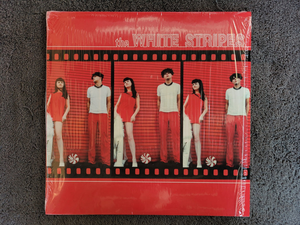 WHITE STRIPES SELF TITLED ALBUM RED WHITE SPLIT VINYL LIMITED EDITION SHRINK