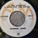 RONNIE LANE HOW COME PICTURE SLEEVE SLIM CHANCE SMALL FACES COME?