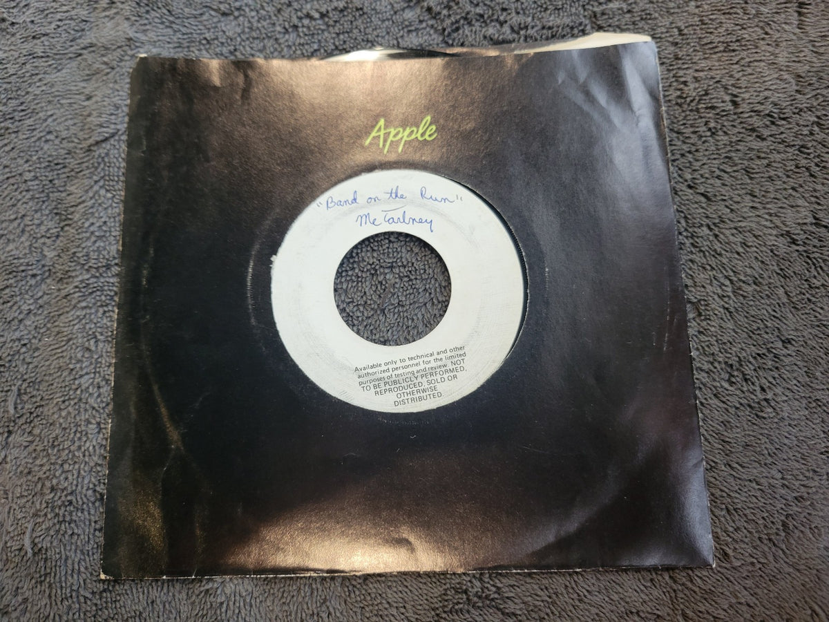 PAUL MCCARTNEY WINGS BAND ON THE RUN TEST PRESSING APPLE P-1873 WHITE LABEL