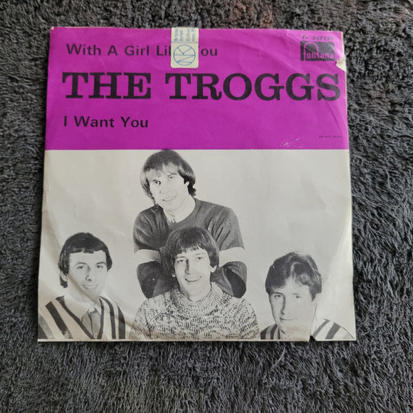 TROGGS WITH A GIRL LIKE YOU IMPORT SWEDEN FONTANA PICTURE SLEEVE