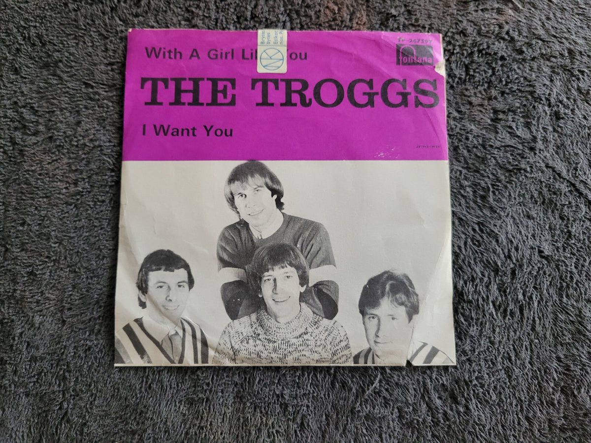 TROGGS WITH A GIRL LIKE YOU IMPORT SWEDEN FONTANA PICTURE SLEEVE