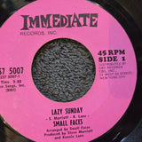 SMALL FACES LAZY SUNDAY ROLLIN' OVER IMMEDIATE  ZS7 5007 HUMBLE PIE RONNIE LANE