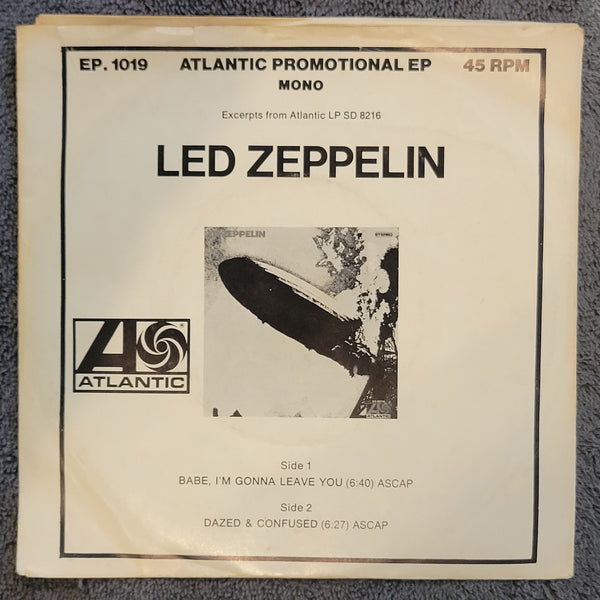 LED ZEPPELIN BABE I'M GONNA LEAVE YOU DAZED & CONFUSED ATLANTIC EP-A-1019
