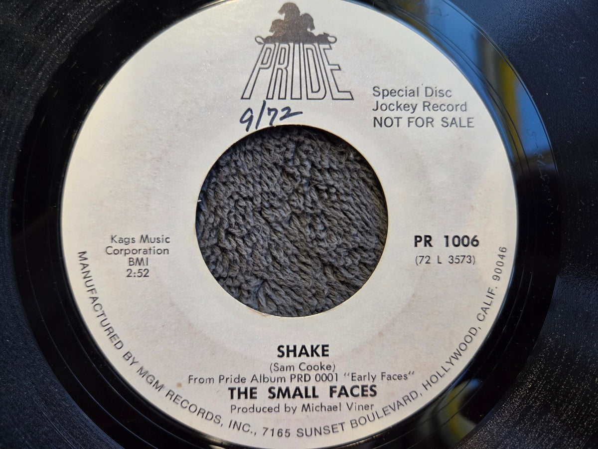 SMALL FACES SHAKE WHITE LABEL PROMO PRIDE PR 1006 RUNAWAY DJ COPY