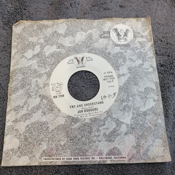 JON RODGERS TRY AND UNDERSTAND CATCH THE WIND WHITE LABEL PROMO RAMA RR 7789