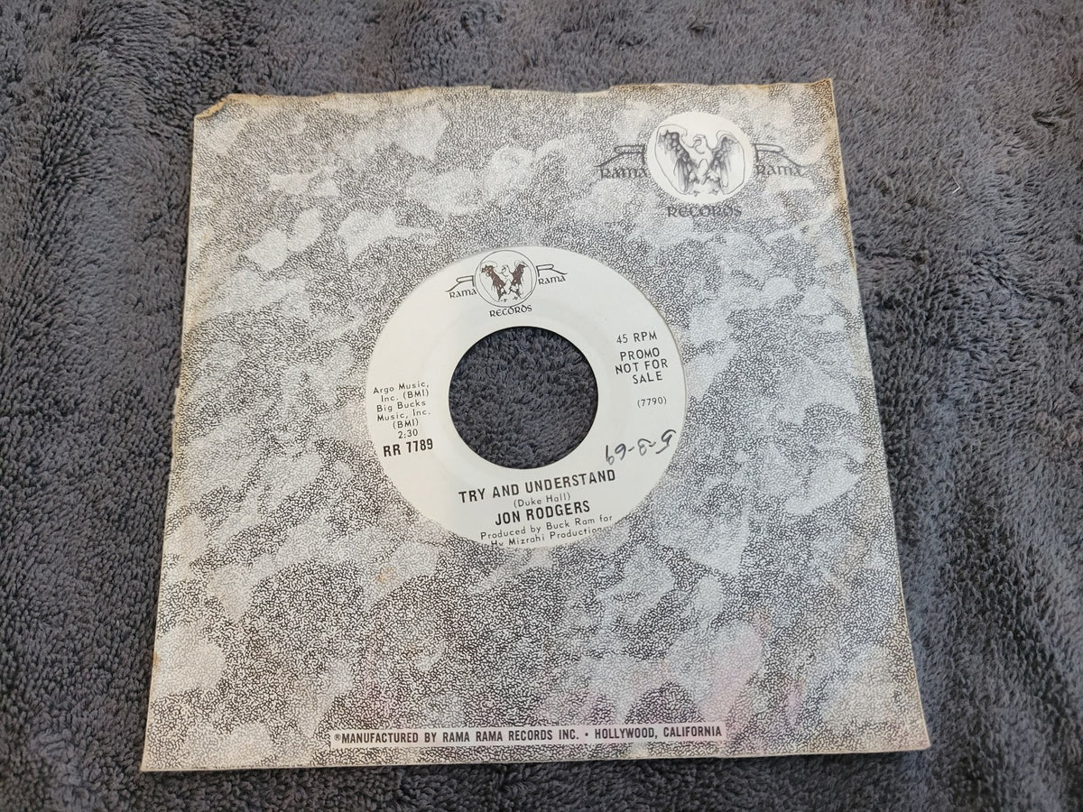 JON RODGERS TRY AND UNDERSTAND CATCH THE WIND WHITE LABEL PROMO RAMA RR 7789