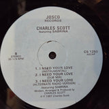 CHARLES SCOTT I NEED YOUR LOVE FEATURING SABINA JOSCO CS 1250 SHRINK