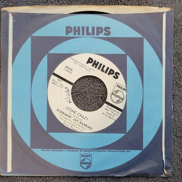SCREAMIN JAY HAWKINS I'M LONELY STONE CRAZY WHITE LABEL PROMO WLP PHILIPS