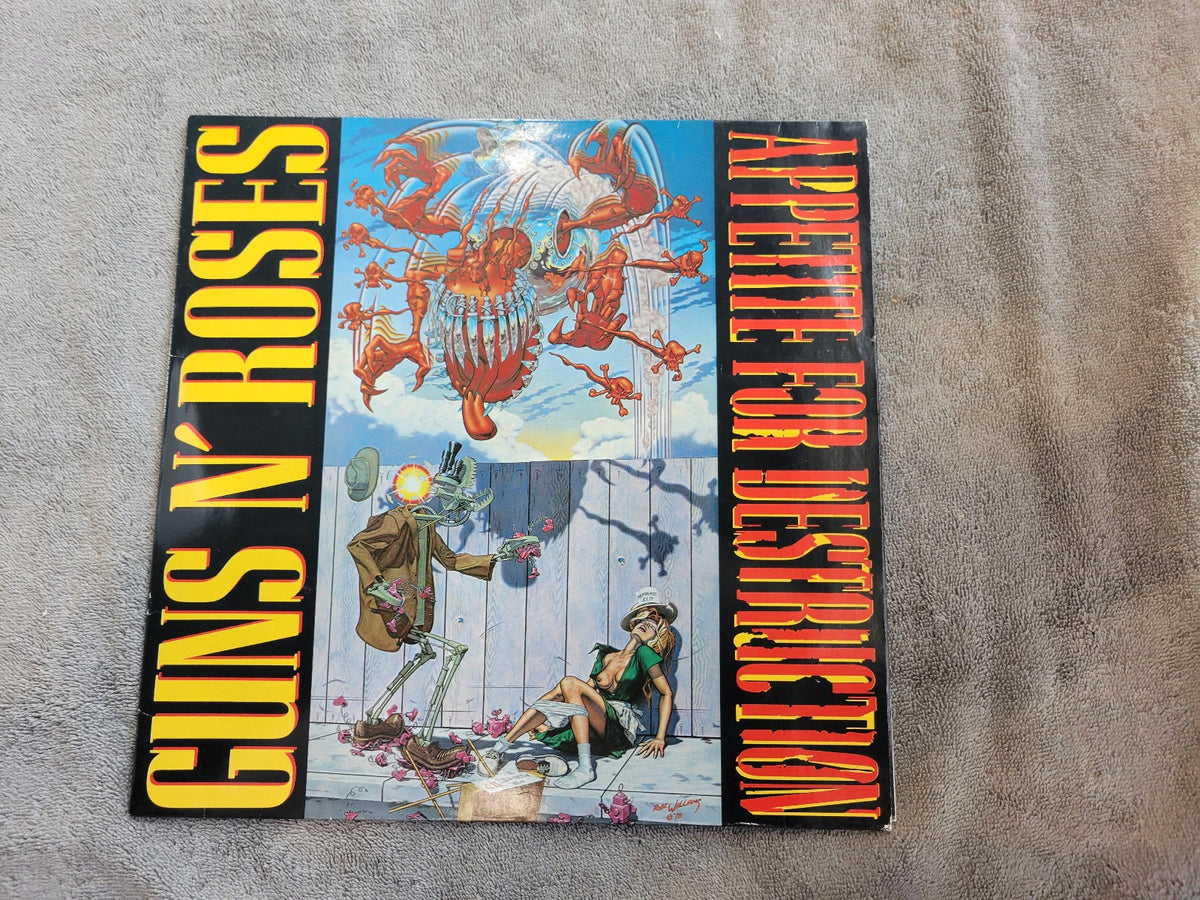 GUNS N ROSES APPETITE FOR DESTRUCTION BANNED COVER INNER SLEEVE IMPORT GERMANY