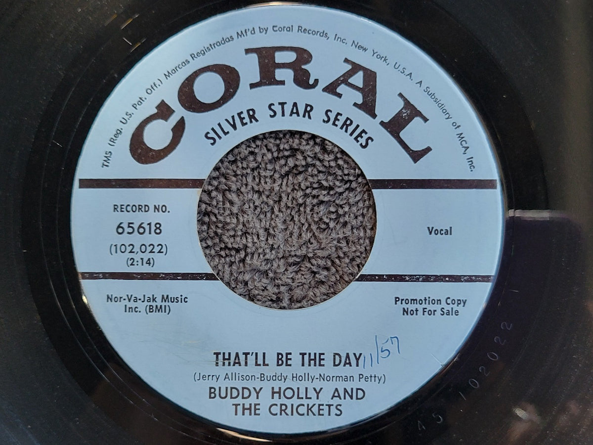 BUDDY HOLLY THAT'LL BE THE DAY I'M LOOKIN FOR SOMEONE TO LOVE SILVER STAR CORAL