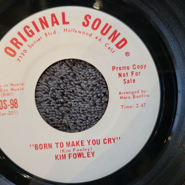 KIM FOWLEY BORN TO MAKE YOU CRY THUNDER ROAD WHITE LABEL PROMO OS-98