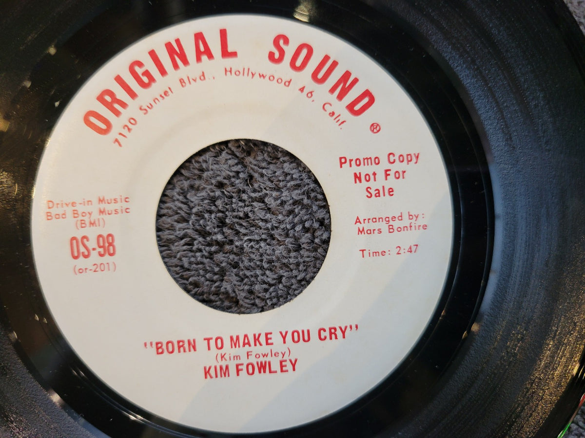 KIM FOWLEY BORN TO MAKE YOU CRY THUNDER ROAD WHITE LABEL PROMO OS-98