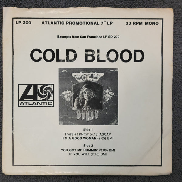 COLD BLOOD I WISH I KNEW I'M A GOOD WOMAN EP PROMO MONO PICTURE SLEEVE