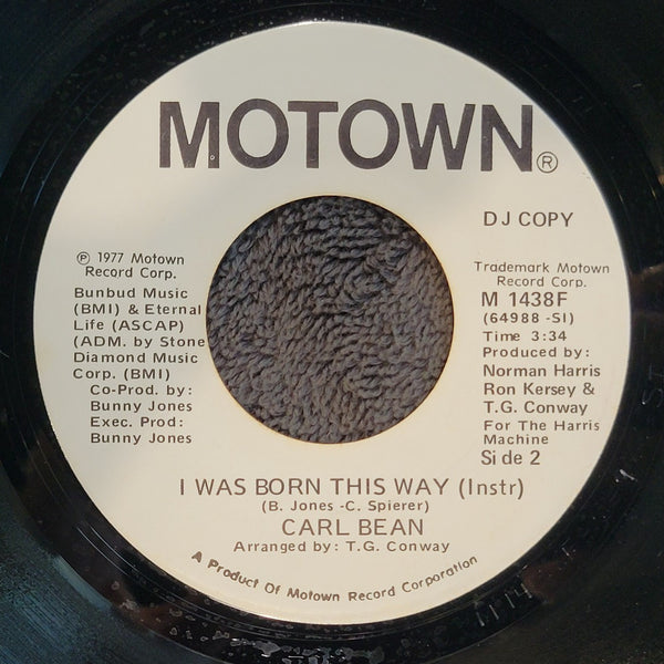 CARL BEAN I WAS BORN THIS WAY WHITE LABEL PROMO WLP DJ COPY