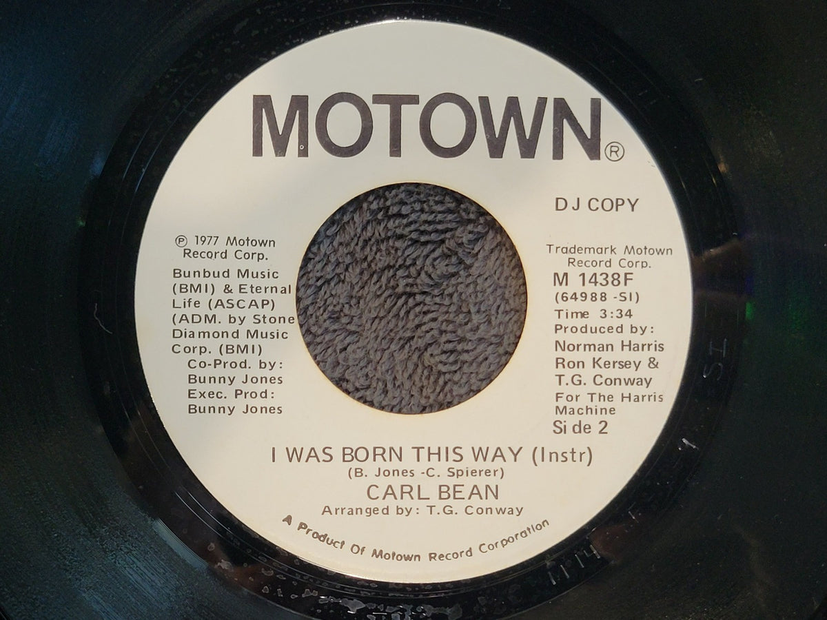 CARL BEAN I WAS BORN THIS WAY WHITE LABEL PROMO WLP DJ COPY