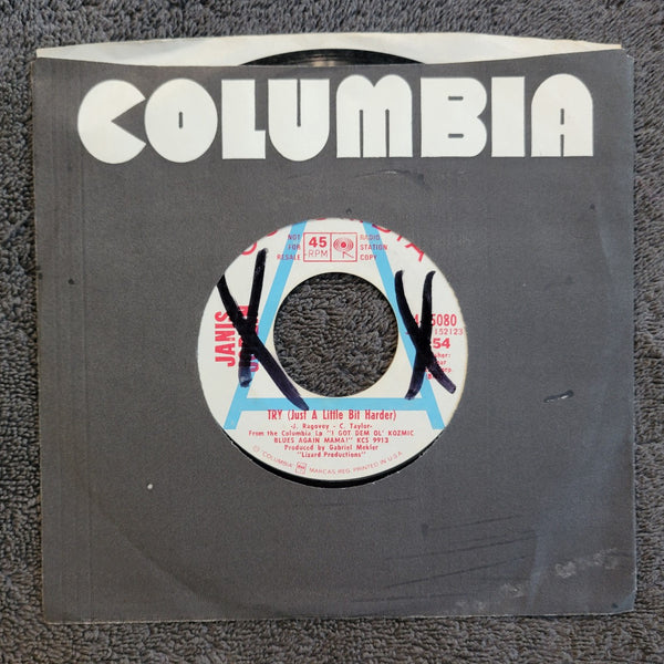 JANIS JOPLIN TRY JUST A LITTLE BIT HARDER WHITE LABEL PROMO ONE GOOD MAN 4-45080