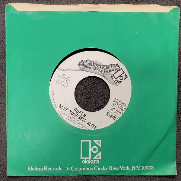 QUEEN KEEP YOURSELF ALIVE WHITE LABEL PROMO MONO ELEKTRA EK-45863