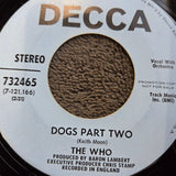 WHO PINBALL WIZARD PROMO PICTURE SLEEVE DECCA 732465 DOGS PART TWO