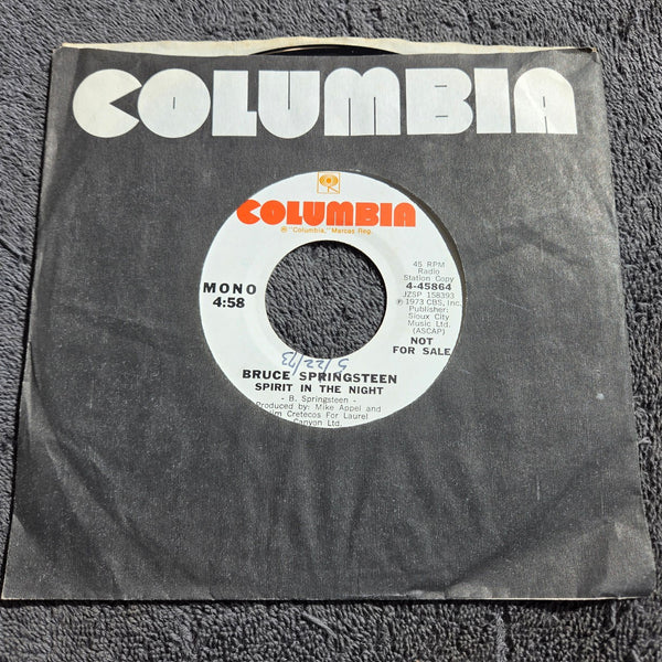 BRUCE SPRINGSTEEN SPIRIT IN THE NIGHT WHITE LABEL PROMO MONO COLUMBIA 4-45864