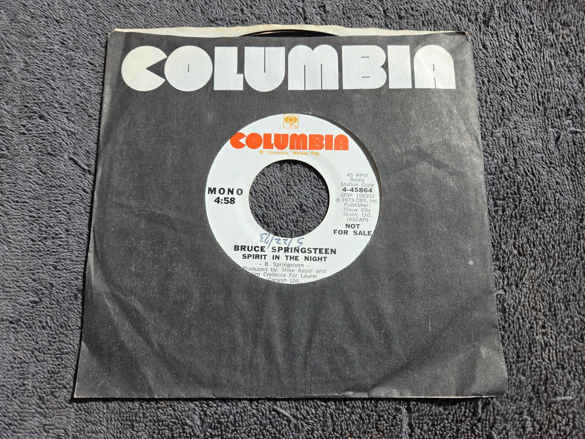BRUCE SPRINGSTEEN SPIRIT IN THE NIGHT WHITE LABEL PROMO MONO COLUMBIA 4-45864