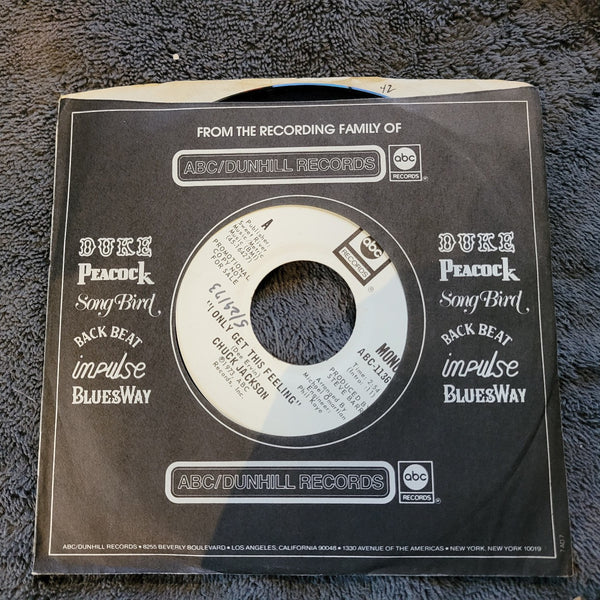 CHUCK JACKSON I ONLY GET THIS FEELING MONO WHITE LABEL PROMO WLP