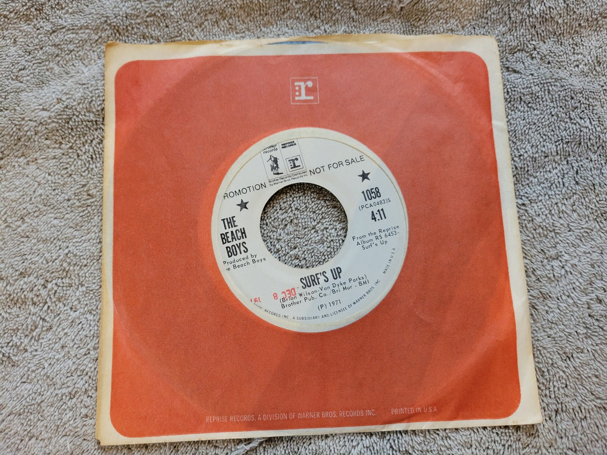BEACH BOYS SURFS UP WHITE LABEL PROMO DONT GO NEAR THE WATER REPRISE 1058