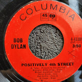 BOB DYLAN POSITIVELY 4TH STREET PICTURE SLEEVE FROM A BUICK 6 COLUMBIA 4-43389