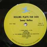 SONNY ROLLINS PLAYS FOR BIRD MAX ROACH KENNY DORHAM WADE LEGGE GREEN LABEL