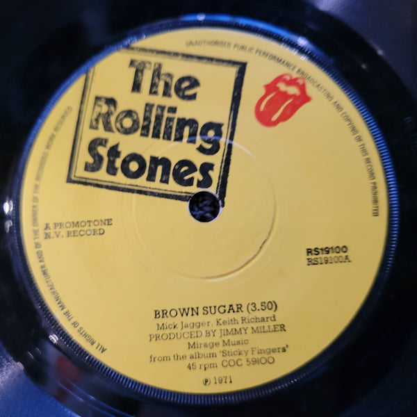 ROLLING STONES BROWN SUGAR BITCH LET IT ROCK UK IMPORT SOLID CENTER RS 19100