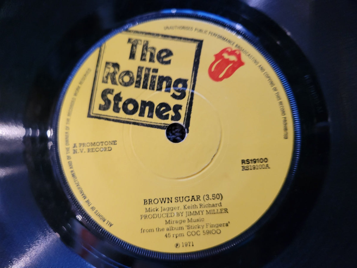 ROLLING STONES BROWN SUGAR BITCH LET IT ROCK UK IMPORT SOLID CENTER RS 19100