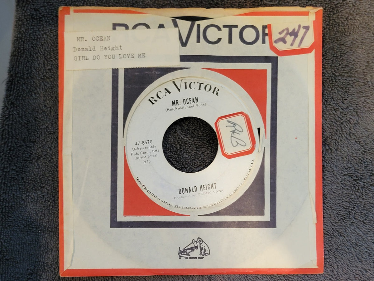 DONALD HEIGHT MR OCEAN GIRL DO YOU LOVE ME WHITE LABEL RCA 47-8570 PROMO WLP