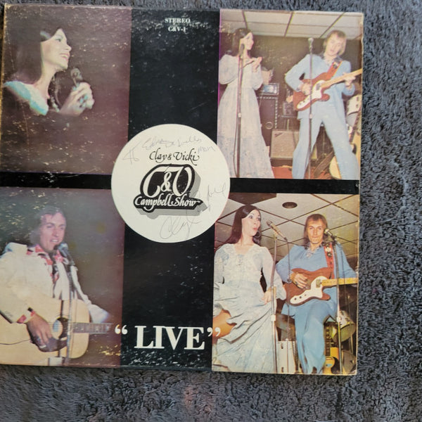 CLAY & VICKI C&O CAMPBELL SHOW LIVE AUTOGRAPHED PRIVATE LABEL