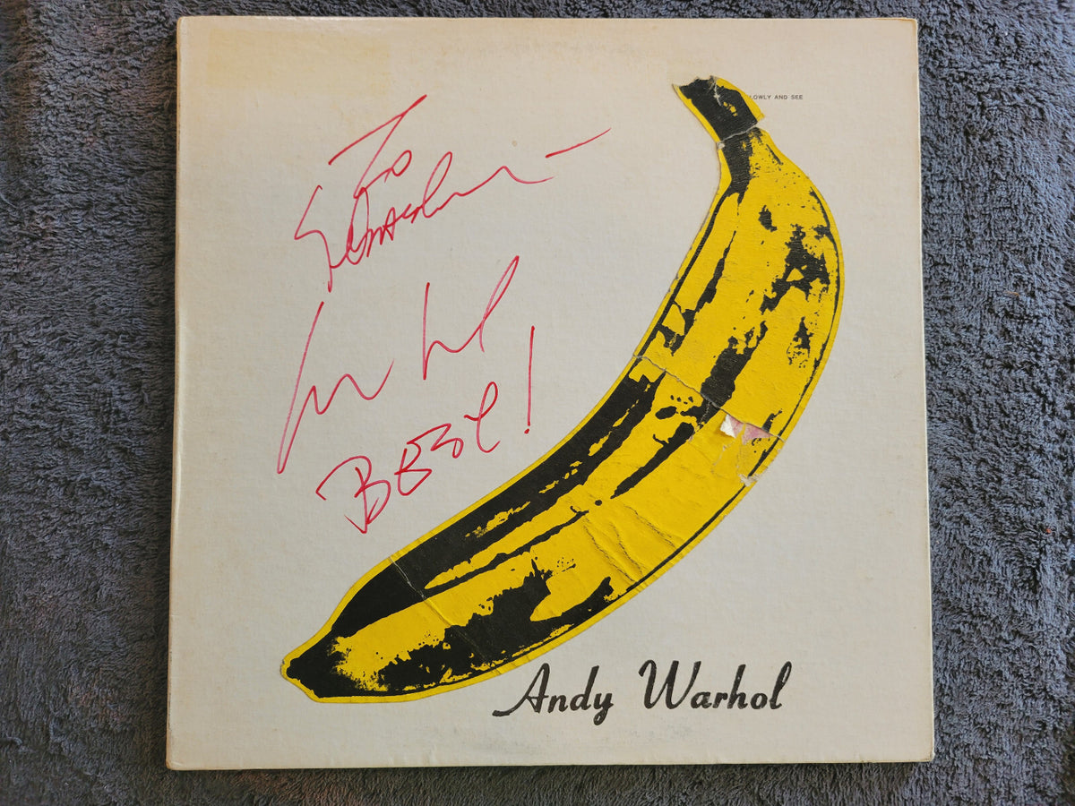 THE VELVET UNDERGROUND & NICO ANDY WARHOL 1968 PEEL COVER AUTOGRAPHED LOU REED