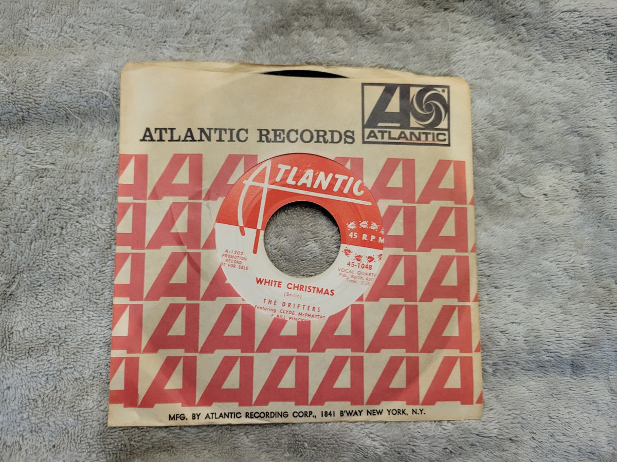 DRIFTERS WHITE CHRISTMAS WHITE LABEL PROMO BELLS OF ST. MARY'S ATLANTIC 45-1048