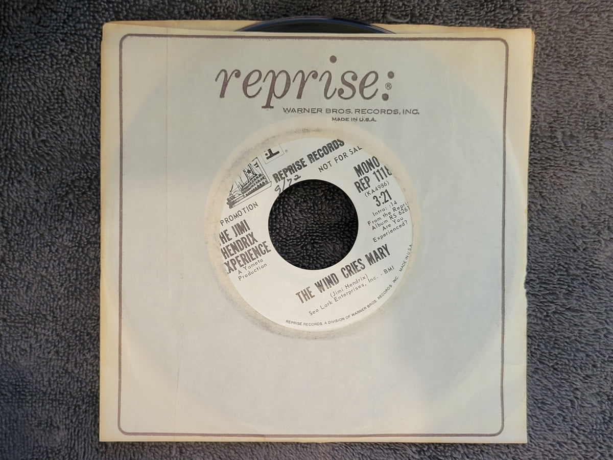 JIMI HENDRIX EXPERIENCE THE WIND CRIES MARY MONO WHITE LABEL PROMO REP 1118