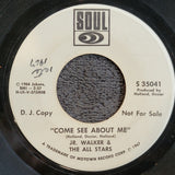JR WALKER ALL-STARS COME SEE ABOUT ME WHITE LABEL PROMO DJ COPY SOUL S-35041 WLP