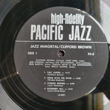 CLIFFORD BROWN JAZZ IMMORTAL FEATURING ZOOT SIMS PACIFIC JAZZ RECORDS