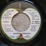 GEORGE HARRISON GIVE ME LOVE GIVE ME PEACE ON EARTH PROMO MONO APPLE PRO 6676