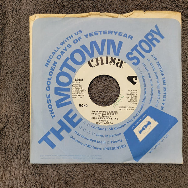 HUGH MASEKELA & UNION OF SOUTH AFRICA DYAMBO WHITE LABEL PROMO CHISA C 8014F