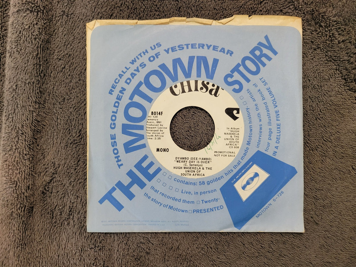 HUGH MASEKELA & UNION OF SOUTH AFRICA DYAMBO WHITE LABEL PROMO CHISA C 8014F
