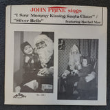 JOHN PRINE I SAW MOMMY KISSING SANTA CLAUS SILVER BELLS RED VINYL OH BOY OB-1