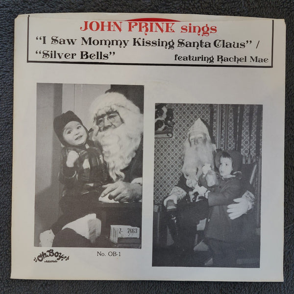 JOHN PRINE I SAW MOMMY KISSING SANTA CLAUS SILVER BELLS RED VINYL OH BOY OB-1