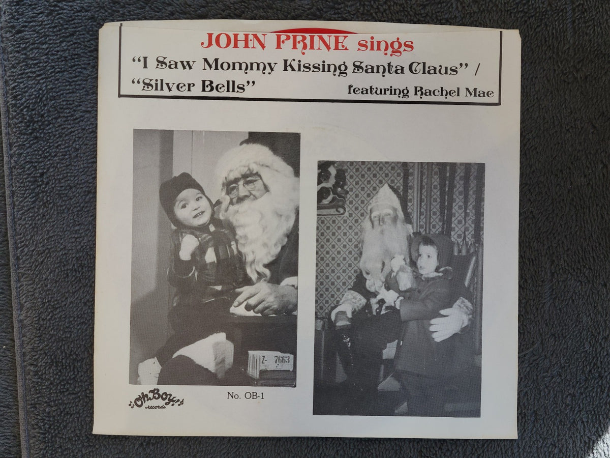 JOHN PRINE I SAW MOMMY KISSING SANTA CLAUS SILVER BELLS RED VINYL OH BOY OB-1
