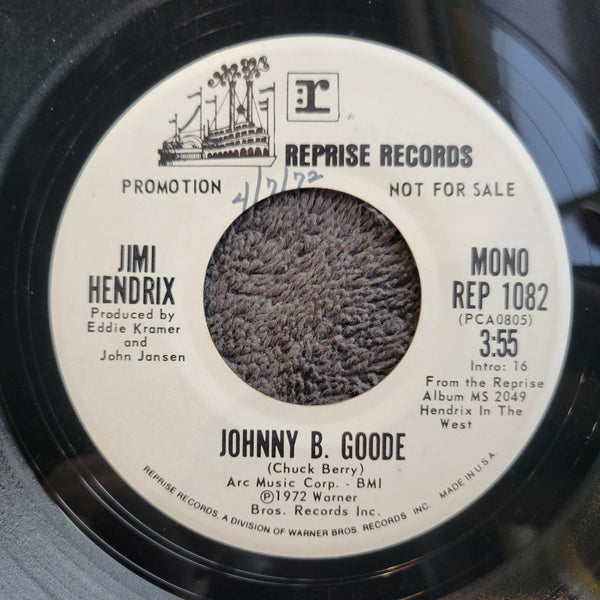 JIMI HENDRIX JOHNNY B. GOODE MONO WHITE LABEL PROMO REPRISE REP 1082