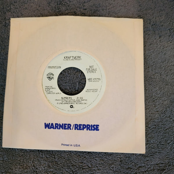 KRAFTWERK NUMBERS WHITE LABEL PROMO WBS 49795