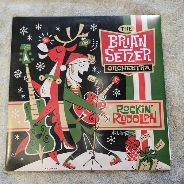 BRIAN SETZER ORCHESTRA ROCKIN RUDOLPH GREEN VINYL STRAY CATS