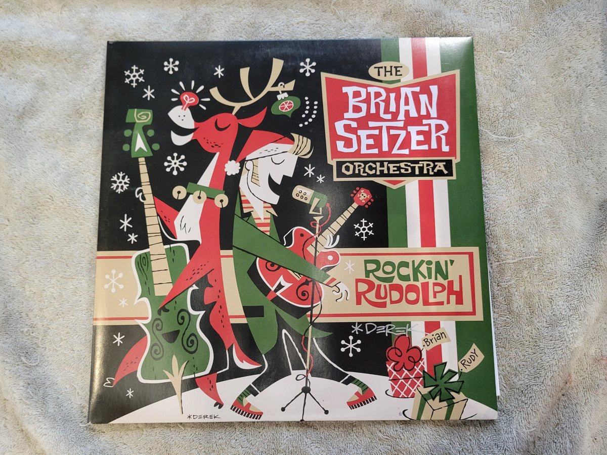 BRIAN SETZER ORCHESTRA ROCKIN RUDOLPH GREEN VINYL STRAY CATS