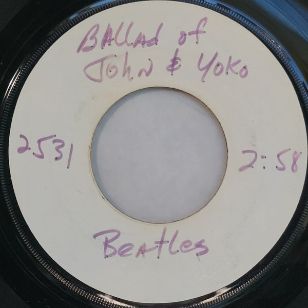 BEATLES BALLAD OF JOHN & YOKO OLD BROWN SHOE ADVANCE TEST PRESSING  APPLE 2031