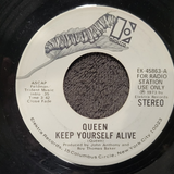 QUEEN KEEP YOURSELF ALIVE WHITE LABEL PROMO MONO ELEKTRA EK-45863
